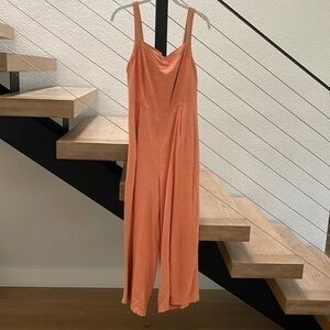 Thread & Supply Coral Wide-Leg Jumpsuit